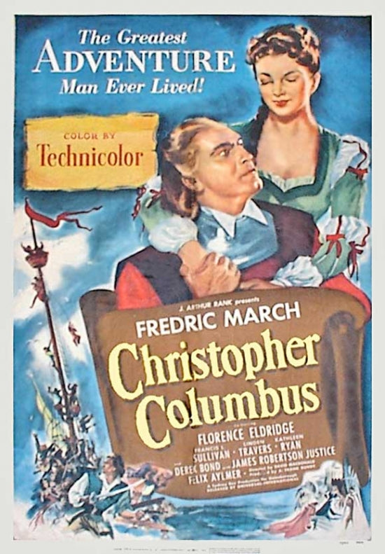 Christopher Columbus Movie Poster Print showcasing exploration and adventure.