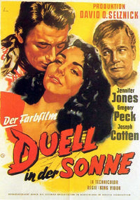 Duel in the Sun Movie Poster Print featuring vibrant cinematic imagery.