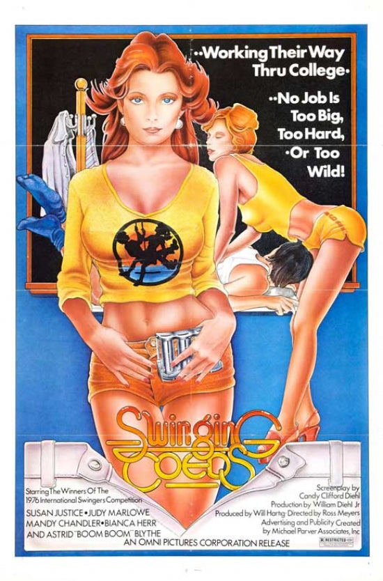 The Swinging Co-eds Movie Poster Print showcasing vibrant cinema nostalgia.