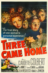 Three Came Home movie poster print showcasing classic cinema art.