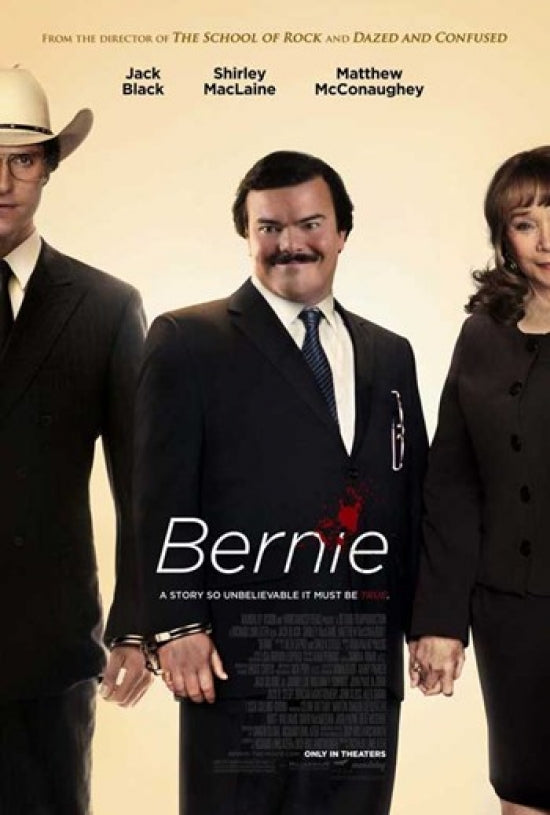 Bernie Movie Poster Print showcasing vibrant colors and unique film art.