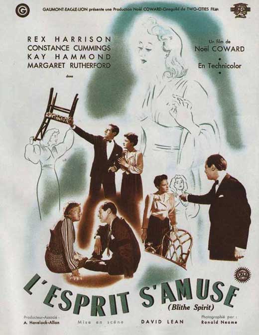 Blithe Spirit Movie Poster Print featuring classic film artwork.