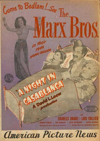 A Night in Casablanca Movie Poster Print showcasing classic film art.