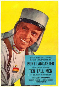 Ten Tall Men Movie Poster Print featuring vibrant colors and iconic imagery.