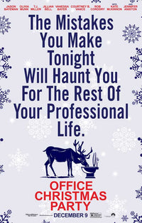 Office Christmas Party Movie Poster Print featuring festive holiday themes.
