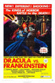 Dracula Vs. Frankenstein Movie Poster Print showcasing iconic horror characters.