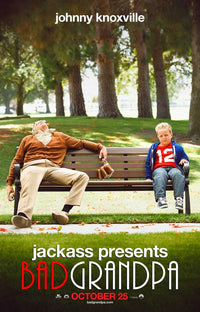 Jackass Presents: Bad Grandpa Movie Poster Print featuring comedic film scenes.