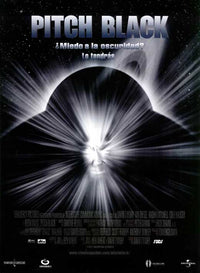 Pitch Black Movie Poster Print featuring dark and suspenseful artwork.