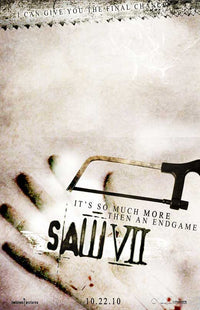 Saw 3D Movie Poster Print showcasing iconic horror imagery.