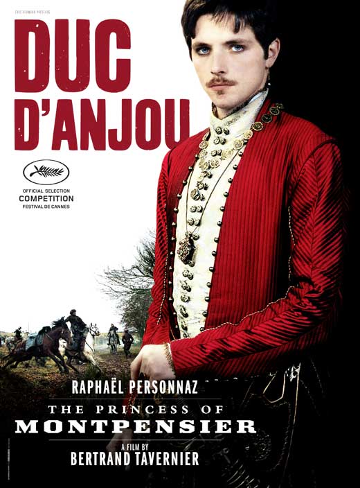 The Princess of Montpensier movie poster print featuring historical romance scene.