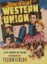 Western Union Movie Poster Print showcasing classic Western film art.