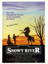 Man from Snowy River Movie Poster Print featuring stunning landscape art.