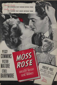Moss Rose Movie Poster Print featuring classic cinema art.