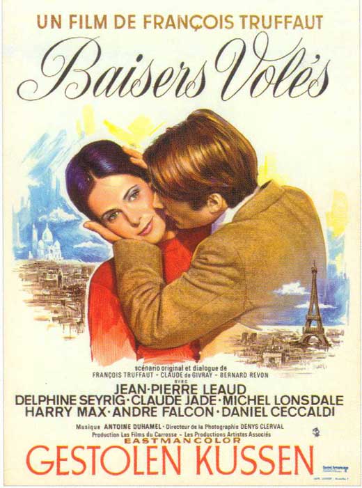 Stolen Kisses Movie Poster Print featuring vibrant artwork.