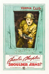 Shoulder Arms Movie Poster Print featuring Charlie Chaplin.