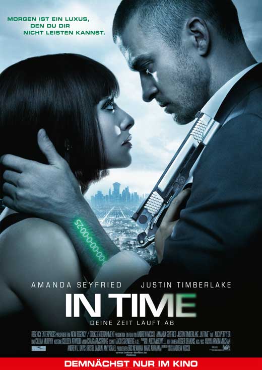 In Time Movie Poster Print featuring engaging artwork.