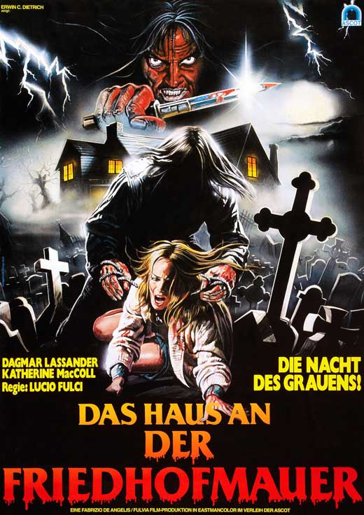 The House by the Cemetery Movie Poster Print showcasing horror film art.
