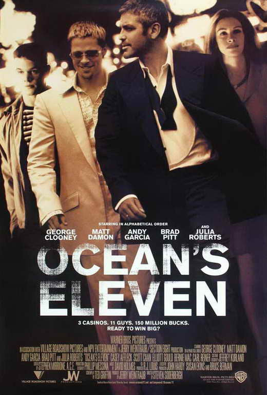 Ocean's Eleven Movie Poster Print (27x40) - Classic Film Art
