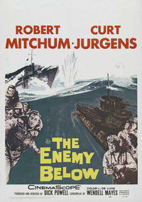 The Enemy Below Movie Poster Print showcasing dramatic artwork.