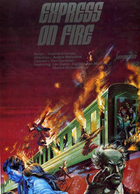 Express on Fire Movie Poster Print showcasing vibrant colors and dynamic visuals.