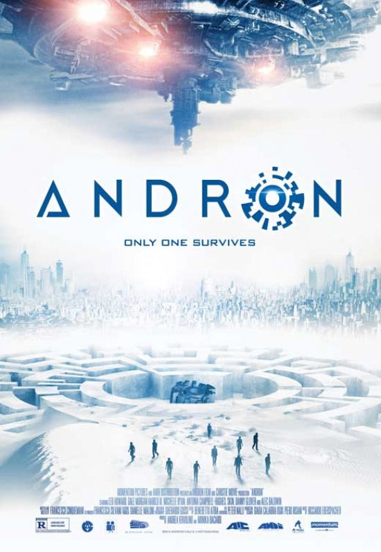 Andron Movie Poster Print featuring vibrant graphics and cinematic themes.