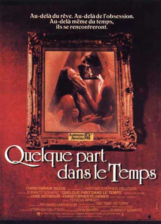 Somewhere in Time Movie Poster Print featuring romantic film imagery.
