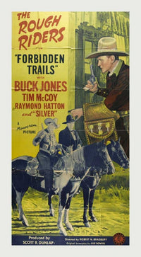 Forbidden Trails Movie Poster - captivating wild west imagery