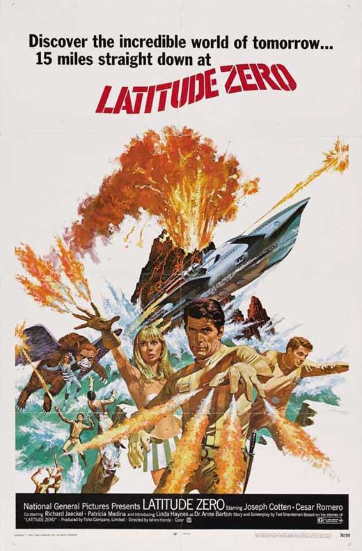 Latitude Zero Movie Poster Print showcasing vibrant imagery and action.