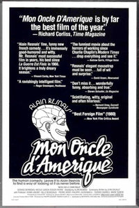 Mon Oncle d'Amerique Movie Poster Print featuring vibrant colors and iconic design.
