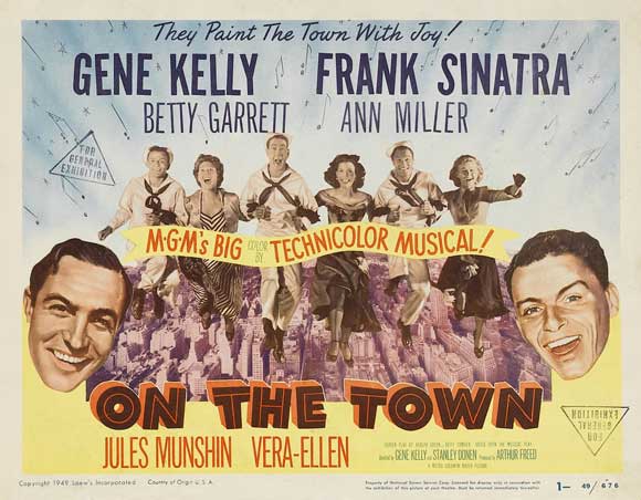 On the Town Movie Poster Print featuring a lively city scene.