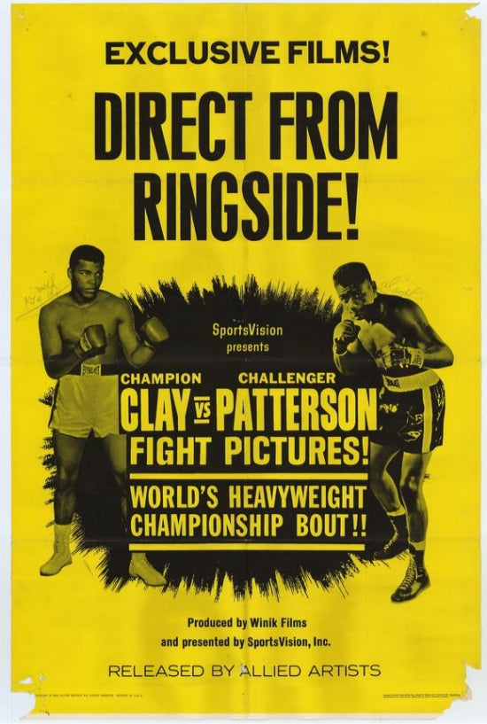 Clay Vs. Patterson Movie Poster showcasing an iconic boxing rivalry.