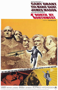 North by Northwest Movie Poster Print featuring iconic film imagery.