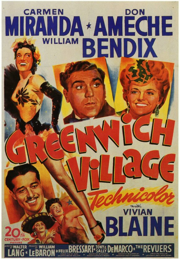 Greenwich Village Movie Poster Print showcasing vibrant art.