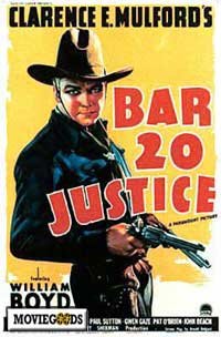 Bar 20 Justice Movie Poster Print featuring classic Western film art.