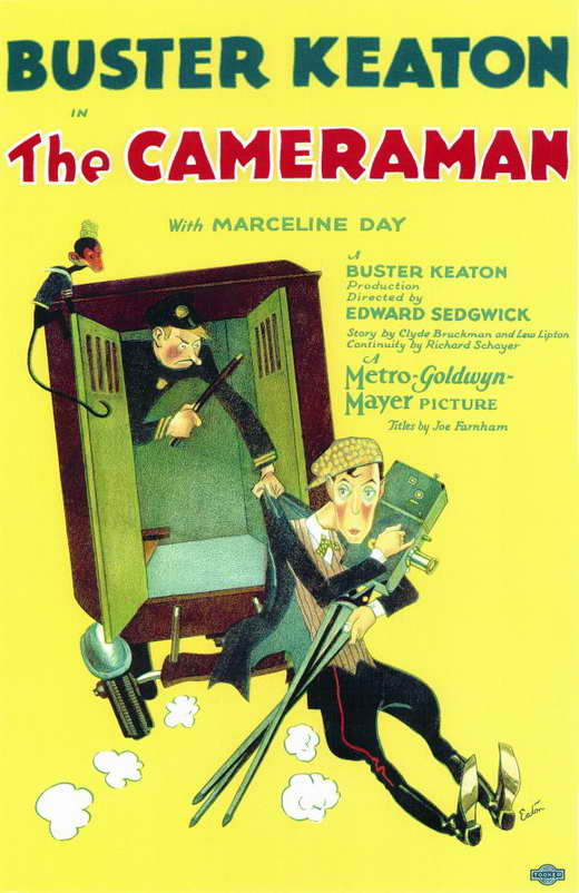 The Cameraman Movie Poster Print - Vintage Film Art showcasing classic cinema