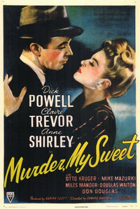 Murder My Sweet Movie Poster Print showcasing classic film noir style.