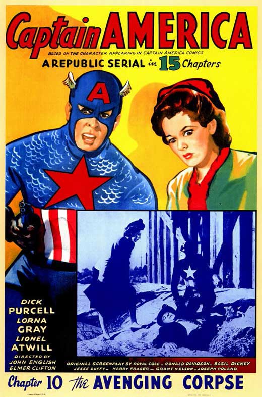 Captain America Movie Poster Print showcasing superhero art.