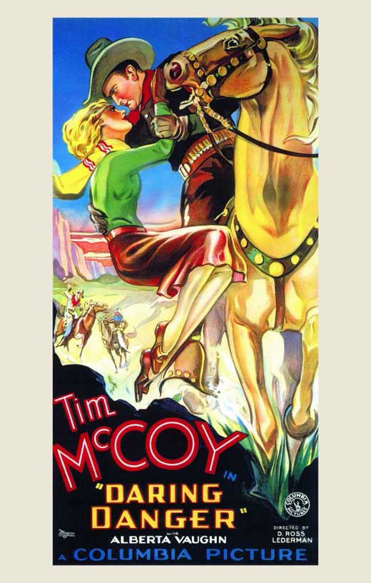Daring Danger Movie Poster Print featuring dynamic imagery and vibrant colors.
