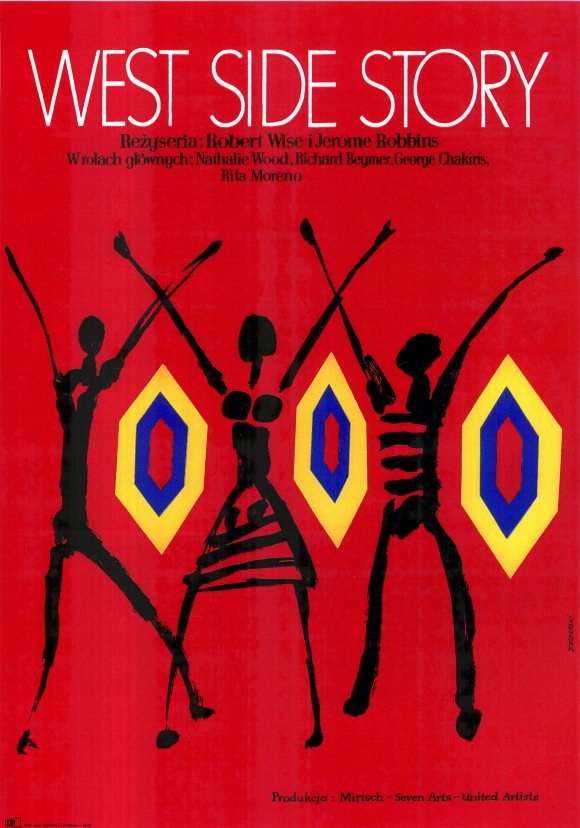 West Side Story Movie Poster Print featuring iconic musical scenes.