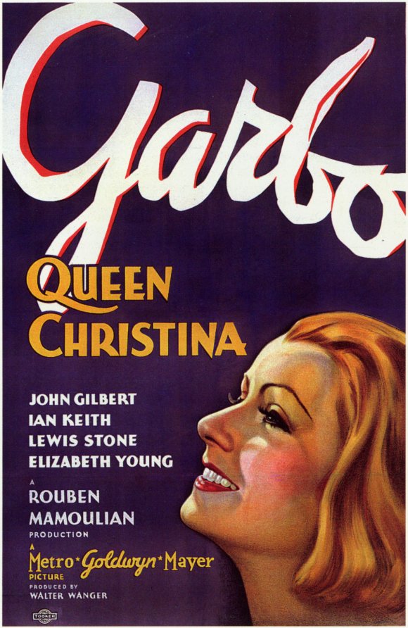 Queen Christina Movie Poster Print featuring Greta Garbo in a classic film scene.