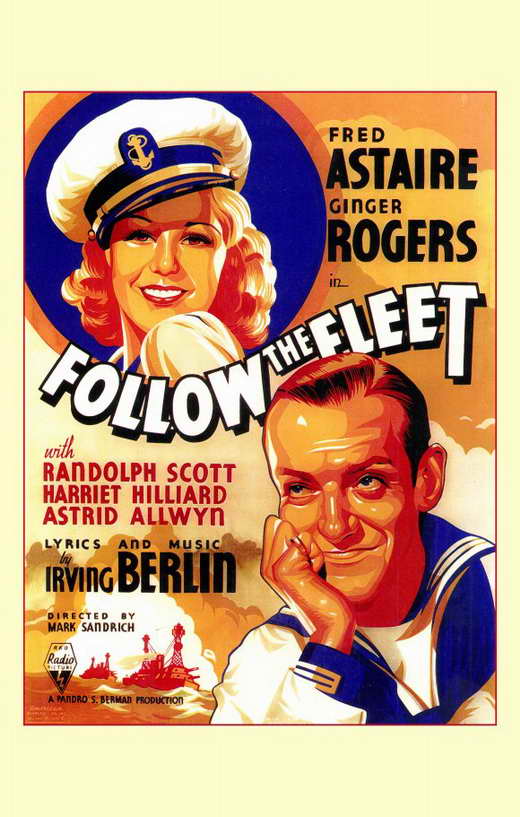 Follow the Fleet Movie Poster Print showcasing classic film art.