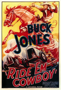 Ride 'Em Cowboy Movie Poster Print showcasing classic western cinema art.