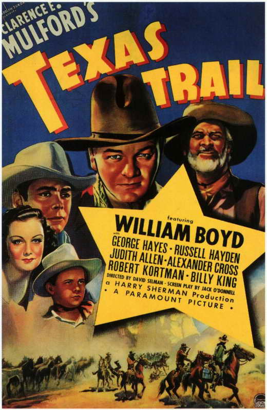 Texas Trail Movie Poster Print showcasing a western theme.