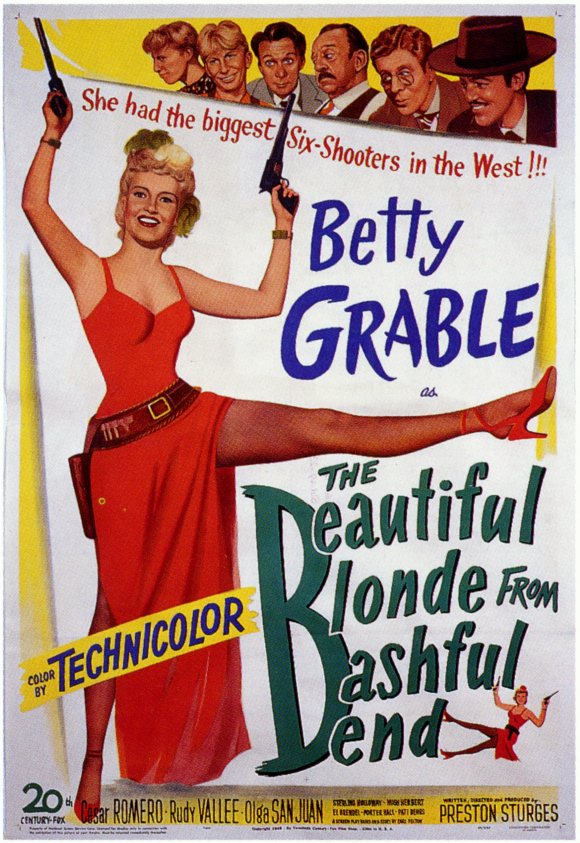 The Beautiful Blonde from Bashful Bend Movie Poster Print