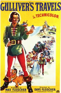 Gulliver's Travels Movie Poster Print featuring vibrant artwork