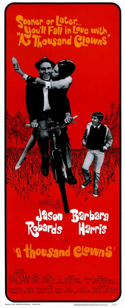A Thousand Clowns Movie Poster Print featuring vibrant colors and engaging imagery.