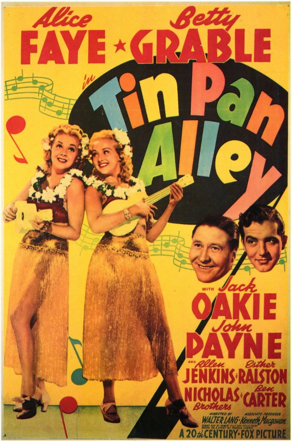 Tin Pan Alley Movie Poster Print showcasing classic cinema artwork.