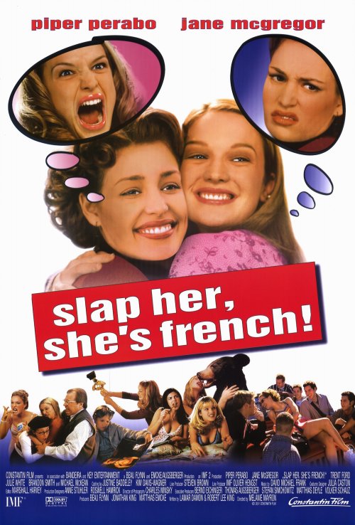 Slap Her, She's French Movie Poster Print showcasing colorful design.
