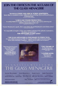 The Glass Menagerie Movie Poster Print featuring classic theater art.