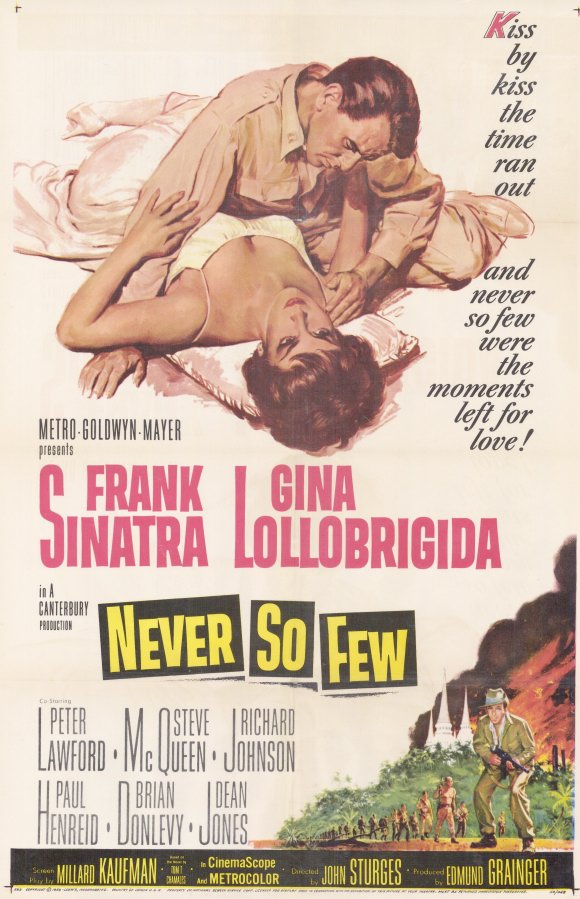 Never So Few Movie Poster Print showcasing classic film imagery.